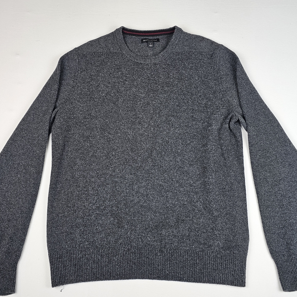Banana Republic Merino Wool Gray Sweater, Men's Large